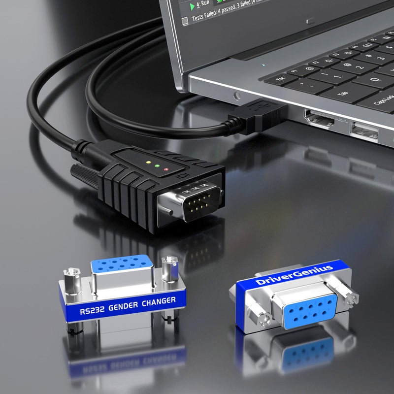 DriverGenius RD232F2F DB9 Serial RS232 COM Gender Changer - for USB to RS232 Serial Cable Adapter (Female/Female) - Image 2